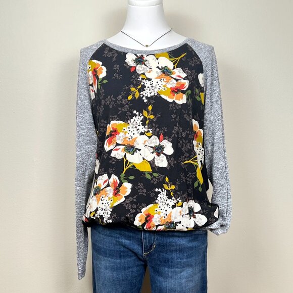 KUT FROM THE KOTH Floral Paneled Jersey and Viscose Sweatshirt. Size: M - Picture 1 of 8